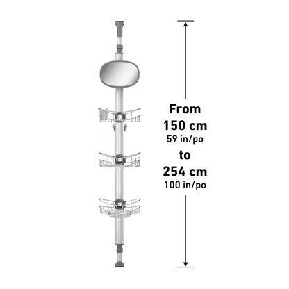 Neptune shower caddy with mirror
