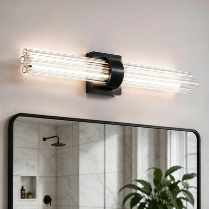 Artika Dorado 27 in. LED wall vanity features 5CCT and glass rods, adding style over your mirror with a modern touch.