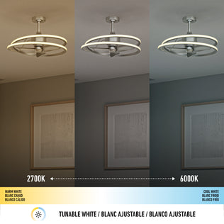 Artika’s Coda 23 in. LED modern ceiling fan with remote offers warm, neutral, and cool tunable light to brighten any room.
