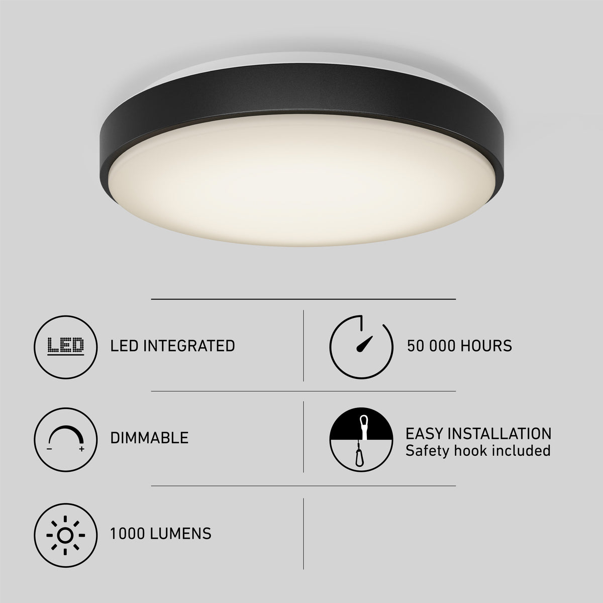 Sunraker 10 in. LED modern flush mount light
