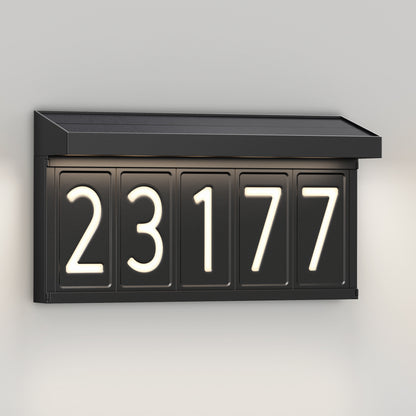 Bowen solar LED outdoor address wall light 5 CCT