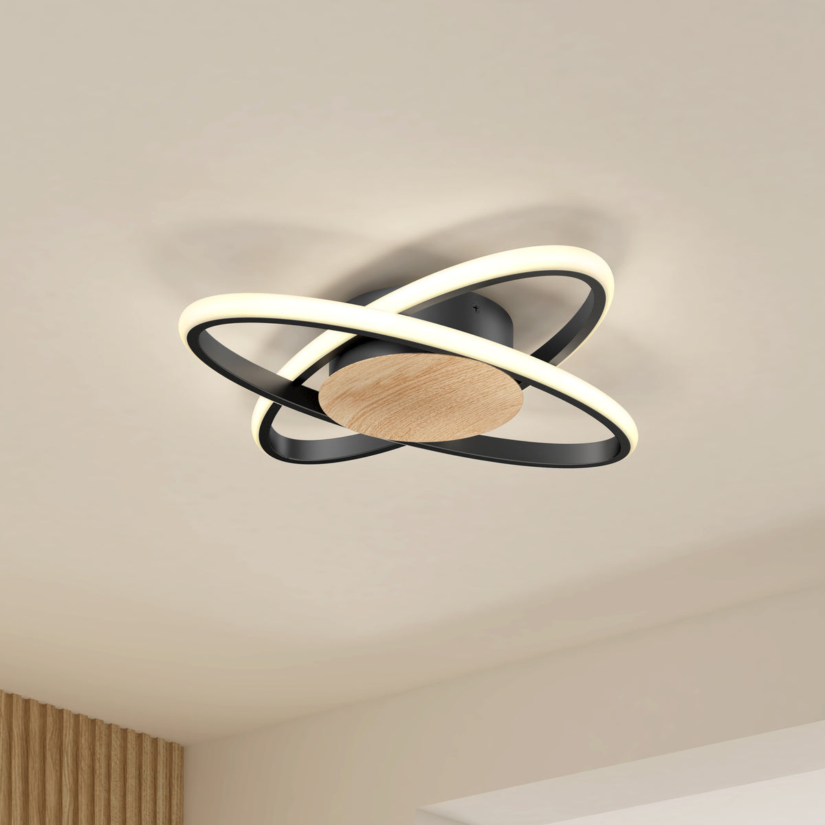 Atomic 15 in. (38 cm) Modern LED Flush Mount Ceiling Light 5 CCT