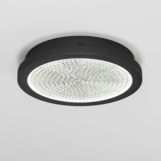Artika Glitter 14 in. LED flush mount light features a crystal-like cover and emits bright white light for modern ceilings.