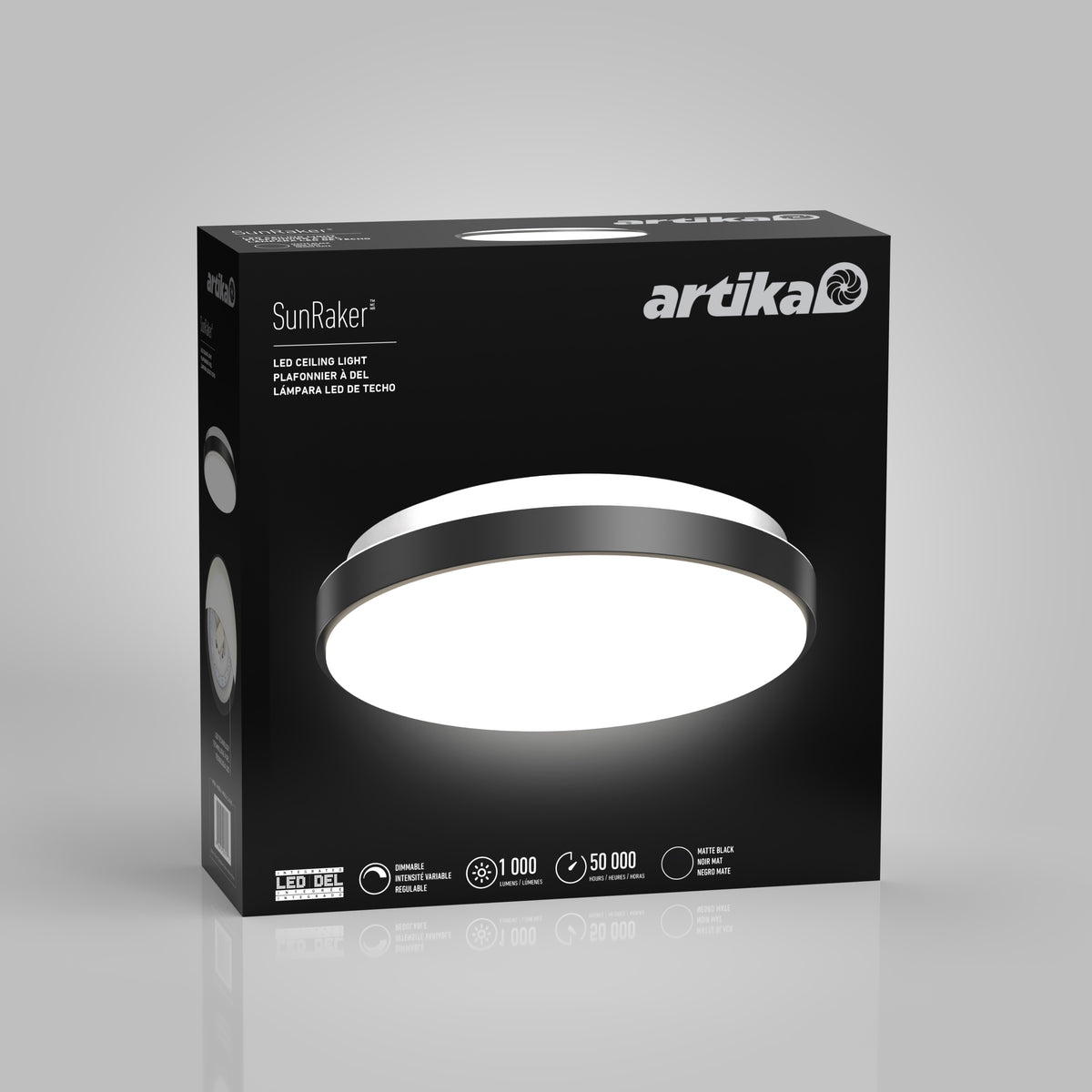 Sunraker 10 in. LED modern flush mount light