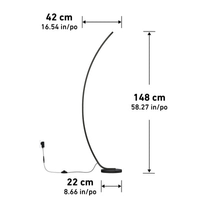 Lampadaire DEL Arc