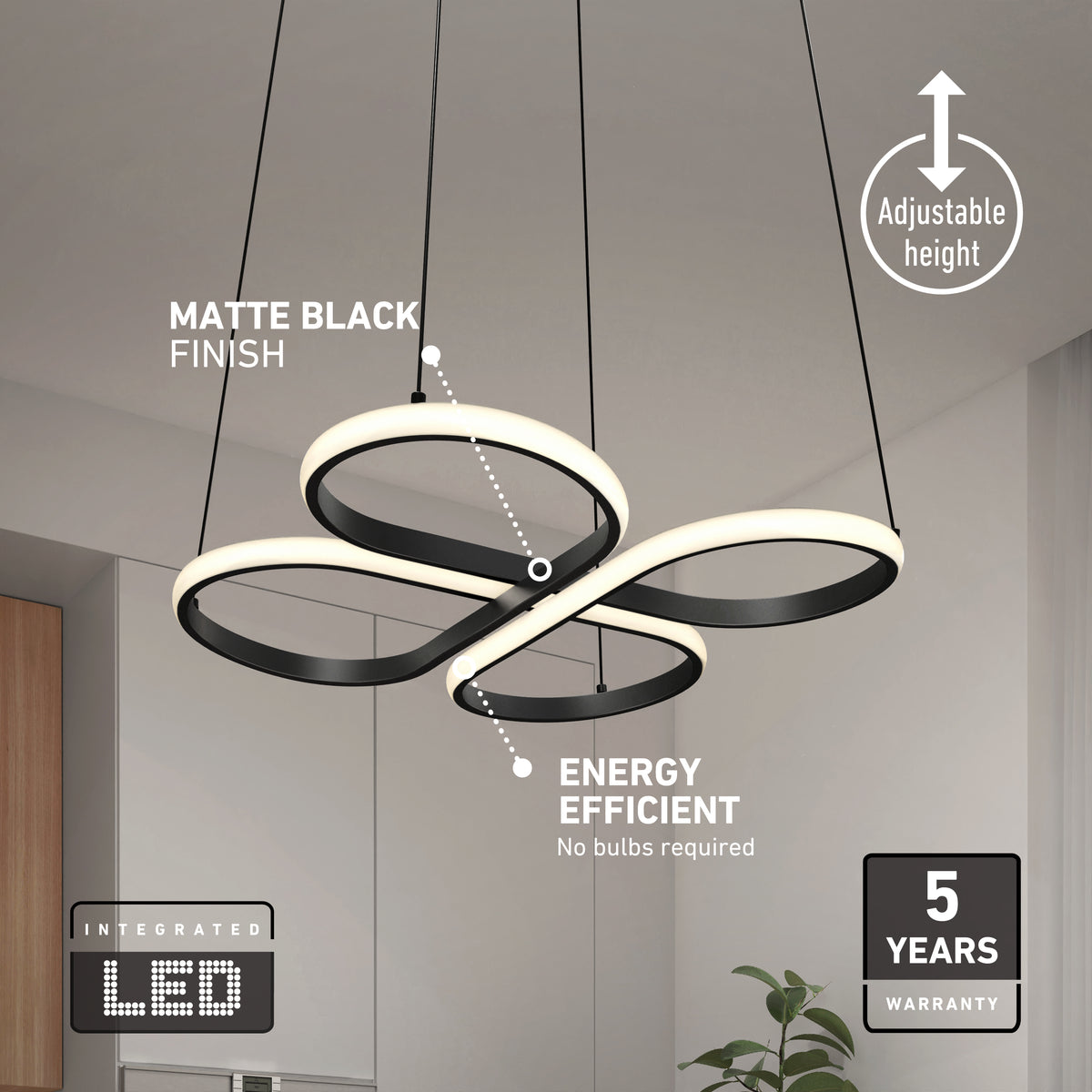 Atrium suspension à DEL 5 CCT