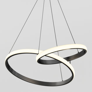 Artika’s Mora 28″ LED Pendant features two interlocking rings, 5 adjustable color temps, and elegant cable suspension.