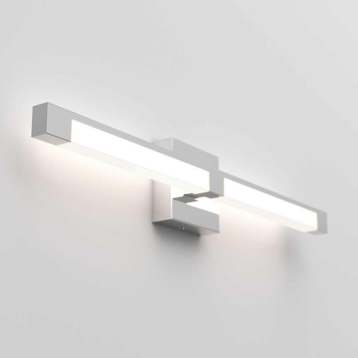 The Artika Tivoli modern LED bathroom vanity light 5 CCT is a sleek, wall-mounted fixture with adjustable white light and a minimalist rectangular design, ideal for contemporary spaces.