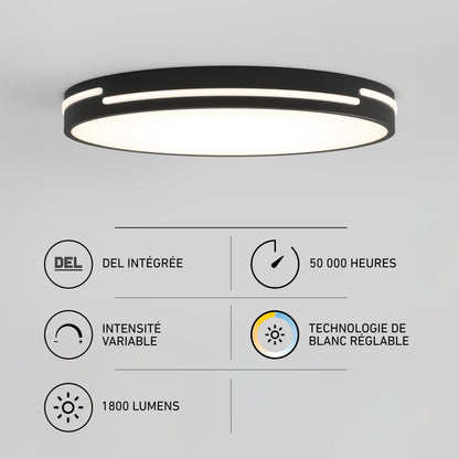 Artika Delray 16″ LED ceiling light, 5 CCT, dimmable, adjustable white, 50K hrs, 1800 lumens.