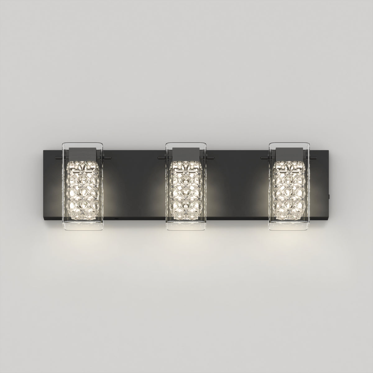 Crystal Cube 21 pulg (53 cm) luminario de vanidad de 3 luces LED moderno 5 TCL para baño