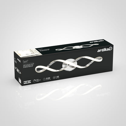 Swirl 27 po (68 cm) luminaire de vanité 3 lumières DEL moderne pour salle de bain