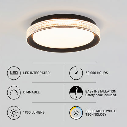 Aston 15 in. LED modern flush mount light 5 CCT