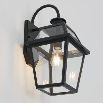 Colonial outdoor lantern wall light