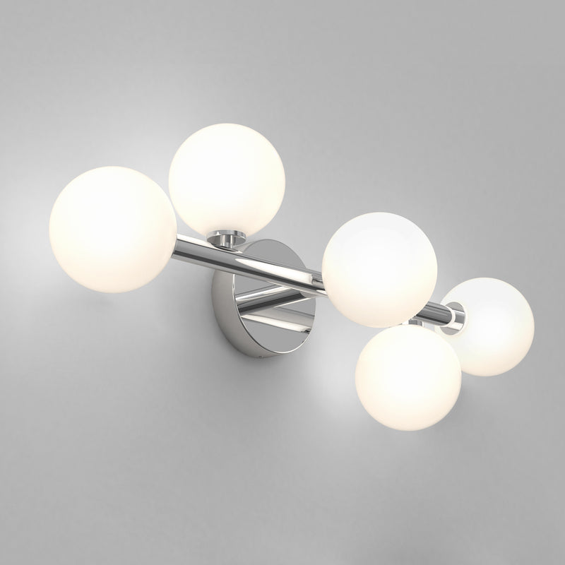 Bloom 27-in (69 cm) 5-Light Modern LED Vanity Light for Bathroom, Chrome