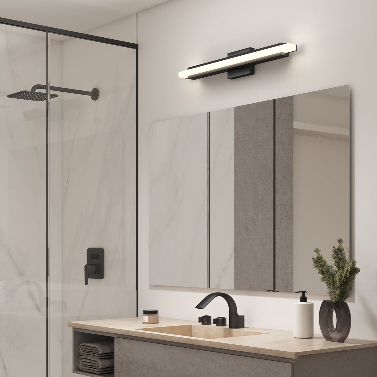 Ophelia 27-in (69 cm) Integrated LED 5-CCT Vanity Light Bar for Bathroom
