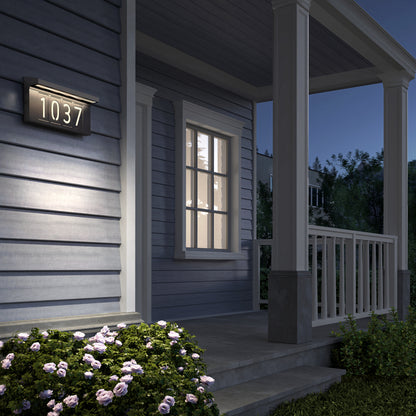 Bowen solar LED outdoor address wall light 5 CCT