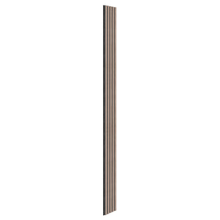 The Artika Sonolok sound-absorbing wall panel kit features vertical, narrow wooden slats with evenly spaced grooves, shown at an angle on a white background.