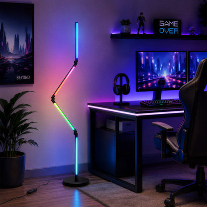 Fitch smart foldable RGB LED gaming floor lamp