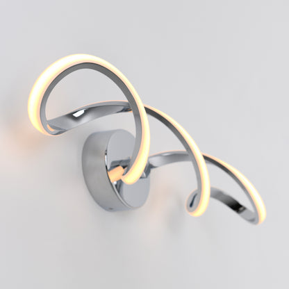 Swirl 27 po (68 cm) luminaire de vanité 3 lumières DEL moderne pour salle de bain
