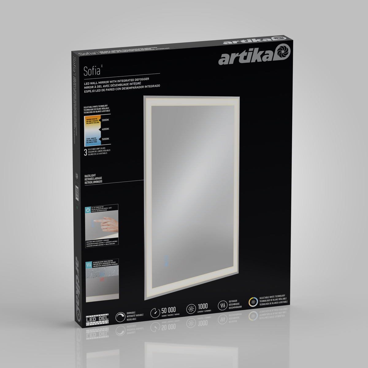 Sofia LED mirror 3 CCT with defogger