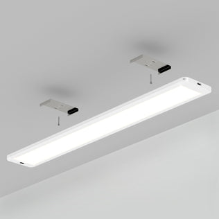 Artika Maestro under cabinet LED light 3 CCT, pack of 3, with mounting brackets and screws—perfect for kitchen lighting.