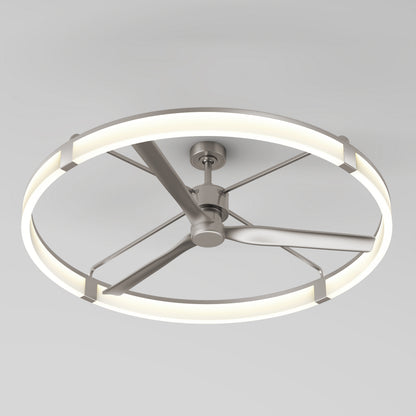 Artika Sunnyvale 52 in. LED ceiling fan with remote, three blades and circular light, mounted on a white ceiling.