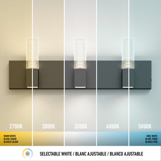 The Artika Hologram LED vanity light offers 5 CCT options, perfect for modern bathroom mirror lighting from warm to cool white.
