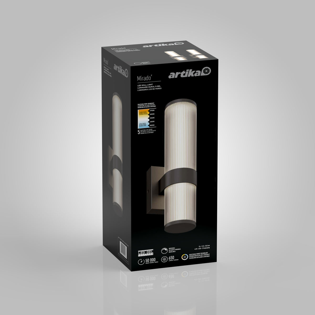 Mirado modern LED wall sconce 5 CCT