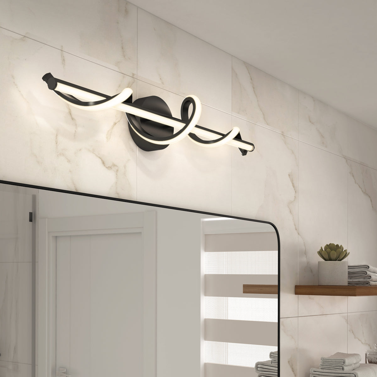 Coda 27 pulg (69 cm) luminario de baño LED integrado 5 TCL para baño