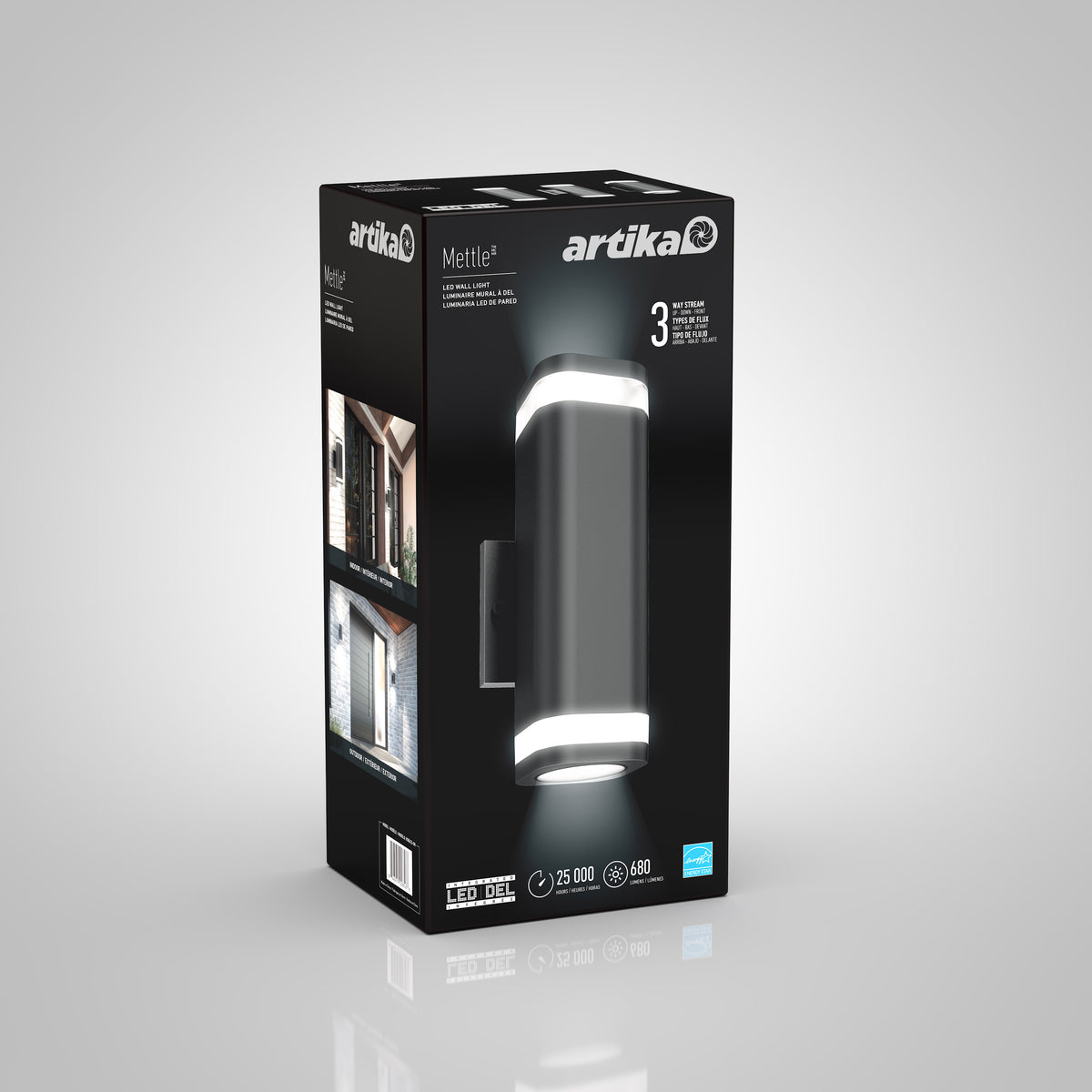 Mettle LED indoor-outdoor wall light
