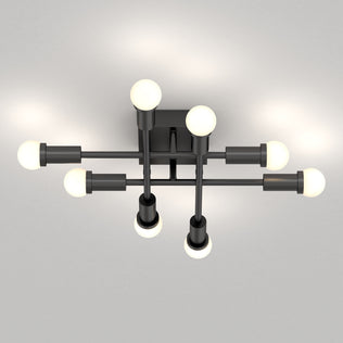 The Artika Aristo LED flush mount 3 CCT features six bulbs in a geometric frame with adjustable color temperature.
