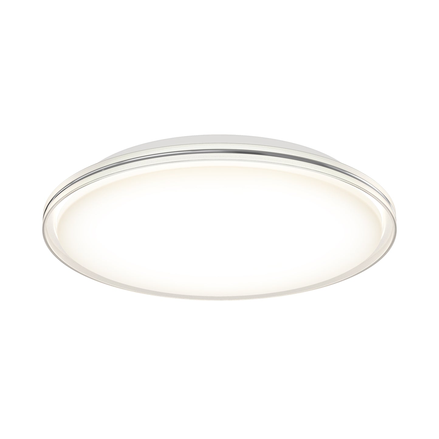 The Artika Astrid 16.5 in. LED flush mount light features a modern round design in white, offers five color temperatures with remote control, and delivers a smooth, minimalist look with soft, diffused illumination.