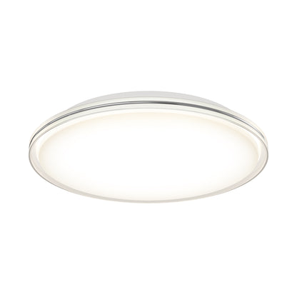 The Artika Astrid 16.5 in. LED flush mount light features a modern round design in white, offers five color temperatures with remote control, and delivers a smooth, minimalist look with soft, diffused illumination.