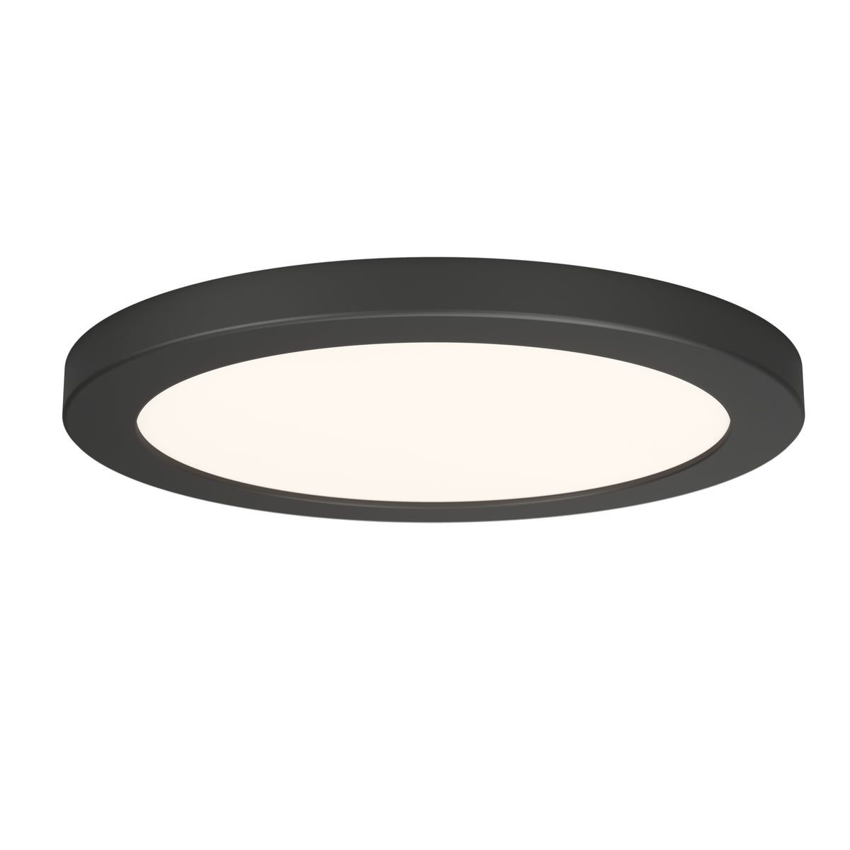 The Artika Europa Disk 9 in. LED modern flush mount light features a black frame and white diffused center for even illumination, offering 3 color temperatures in a sleek, round design.