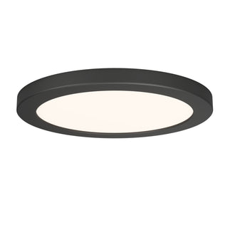 The Artika Europa Disk 9 in. LED modern flush mount light features a black frame and white diffused center for even illumination, offering 3 color temperatures in a sleek, round design.