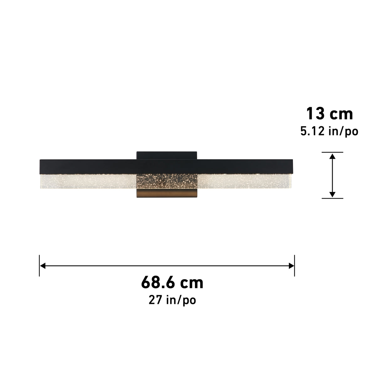 Bubble Bar 27-in (69 cm) Integrated LED Vanity Light Bar for Bathroom