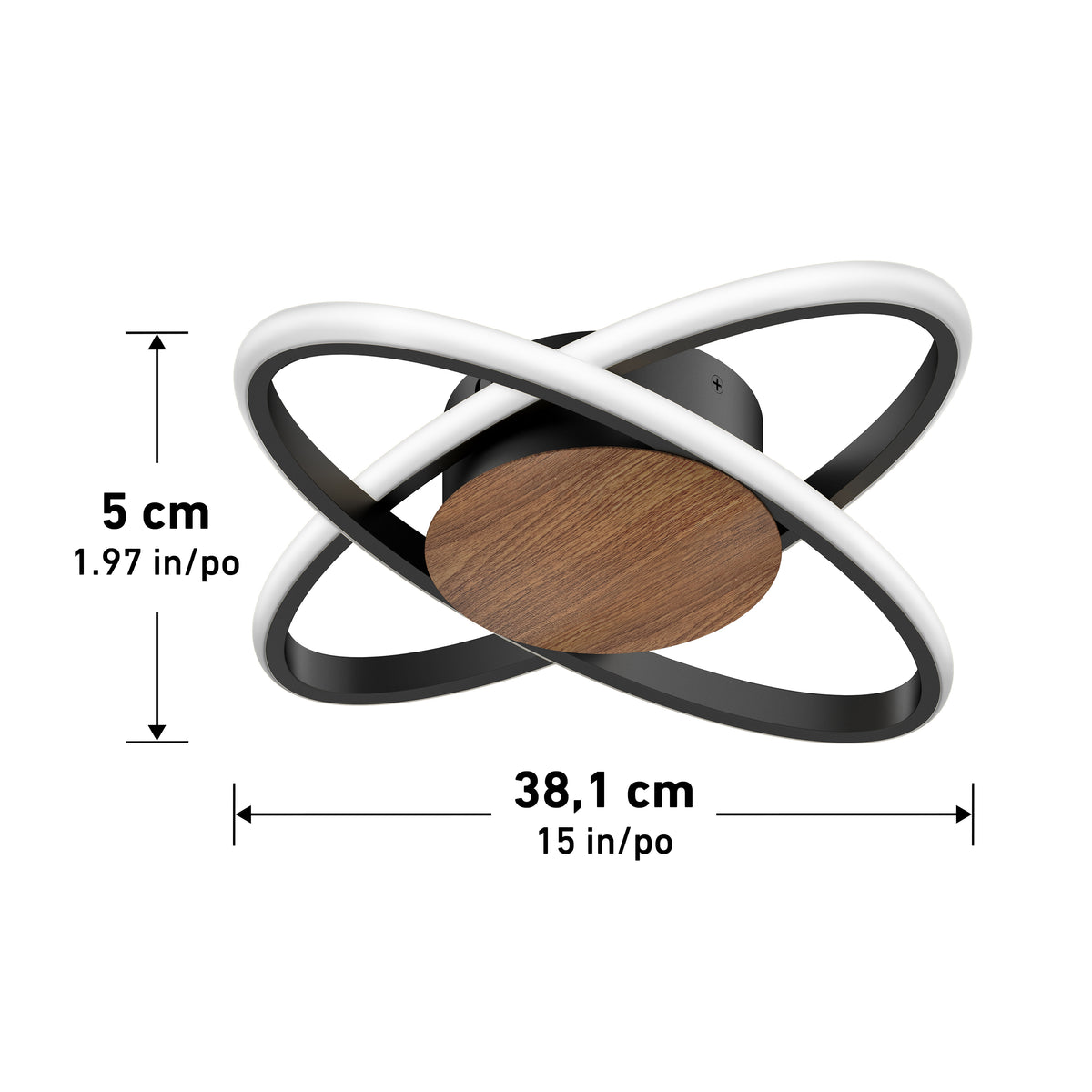 Atomic 15 in. (38 cm) Modern LED Flush Mount Ceiling Light 5 CCT