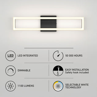 Artika Dover 27-in LED vanity light bar offers 5 CCT whites, 1100 lumens, modern style, and easy bathroom installation.