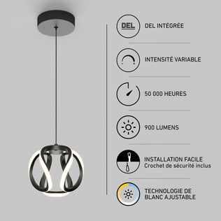 Artika’s Vivaldi LED pendant light 3 CCT features selectable color temps, energy efficiency, and easy install in stylish black and white.