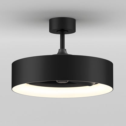 The Artika Aiden 24 in. LED modern ceiling fan features a wide circular shade, soft white glow, and 3 speeds with remote control, mounted close to the ceiling.