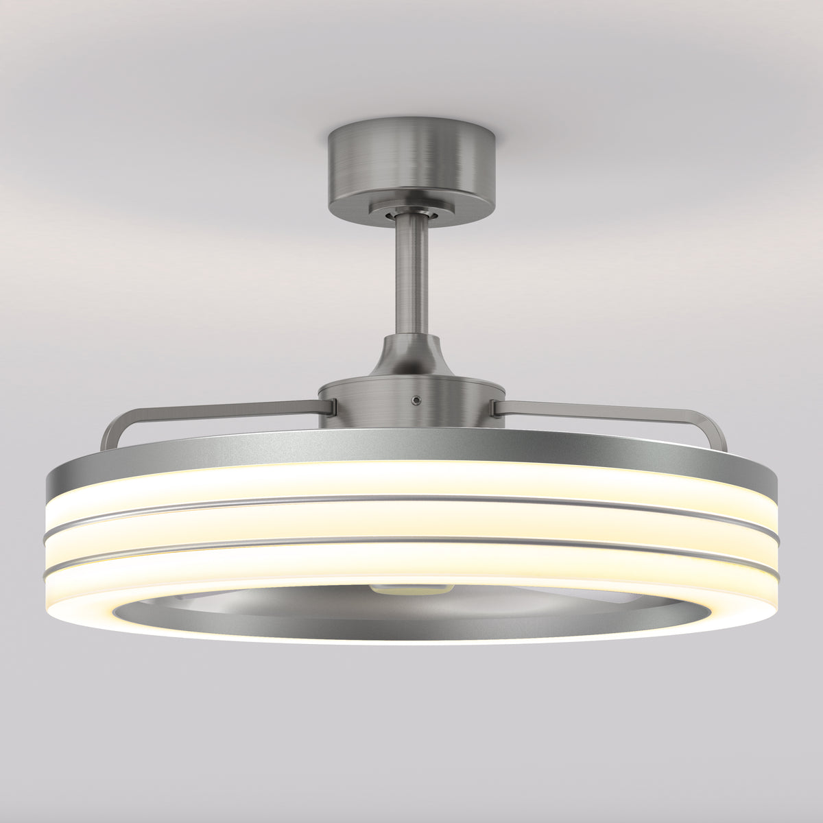 Horizon 58 cm (23 po) DEL moderne fandelier ventilateur de plafond avec lumière - télécommande incluse