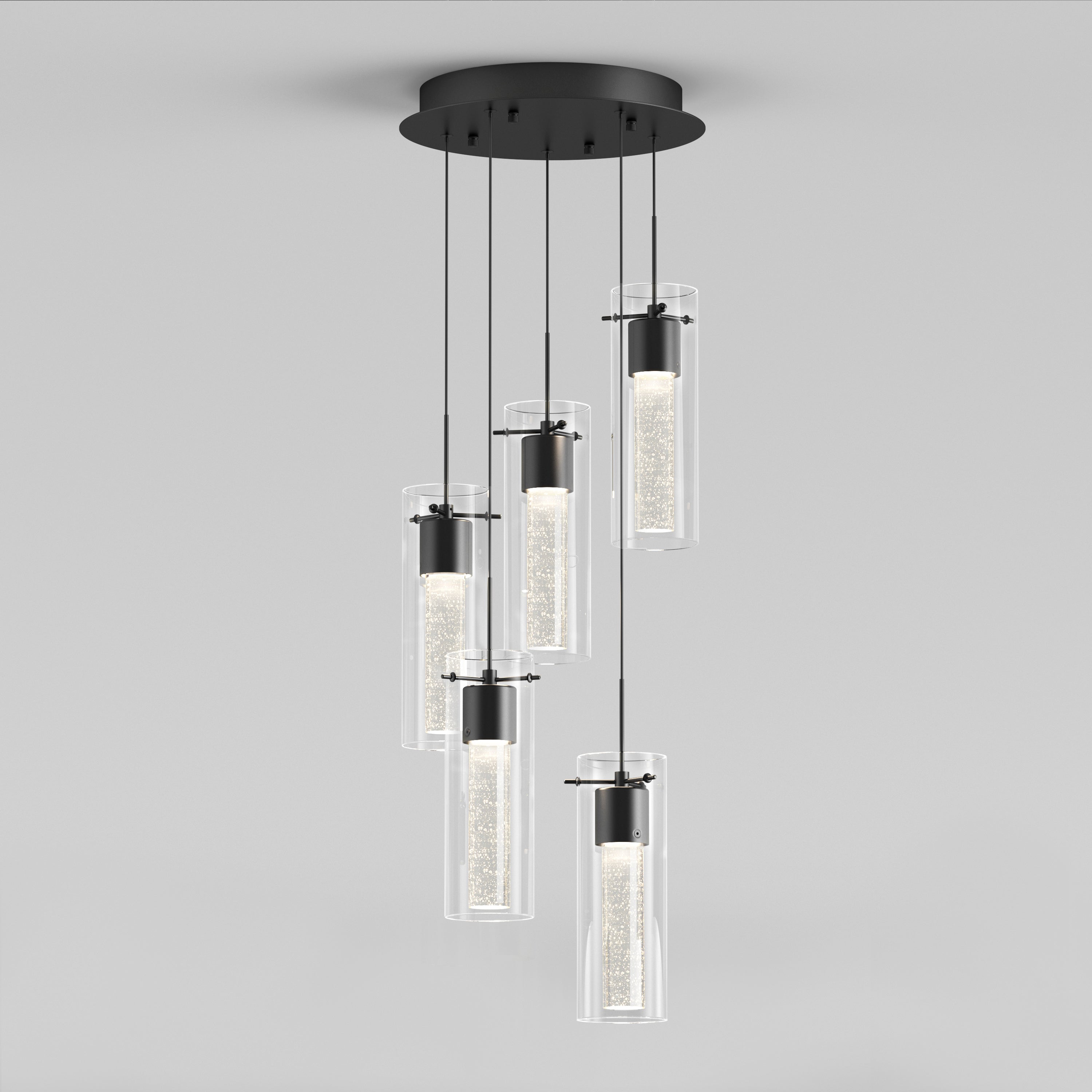 Essence 5-light LED pendant in Black | Artika Canada