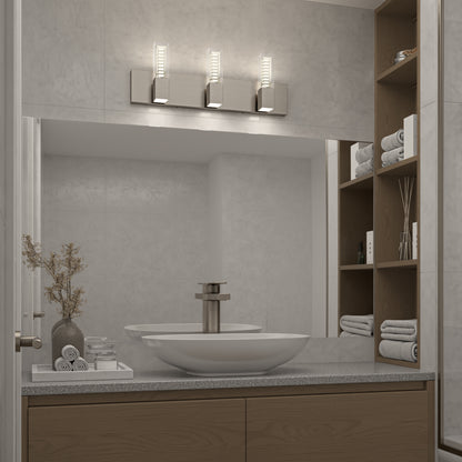 Hologram 24-in (61 cm) 3-Light Modern LED 5-CCT Vanity Light for Bathroom