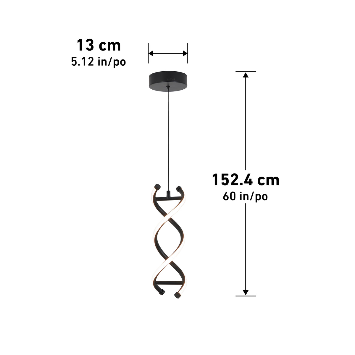 DNA LED pendant light