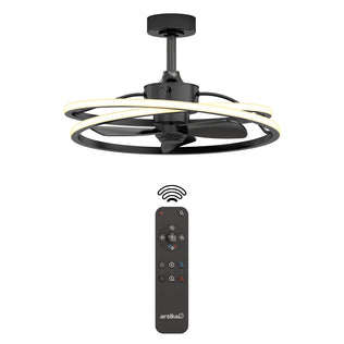 The Artika Coda 23 in. LED modern ceiling fan features a tunable light and includes a wireless remote control.