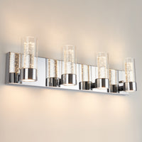 Artika Essence 27-in 1-Light Modern LED Vanity Light—sleek chrome, glass shade, and stylish bathroom lighting.