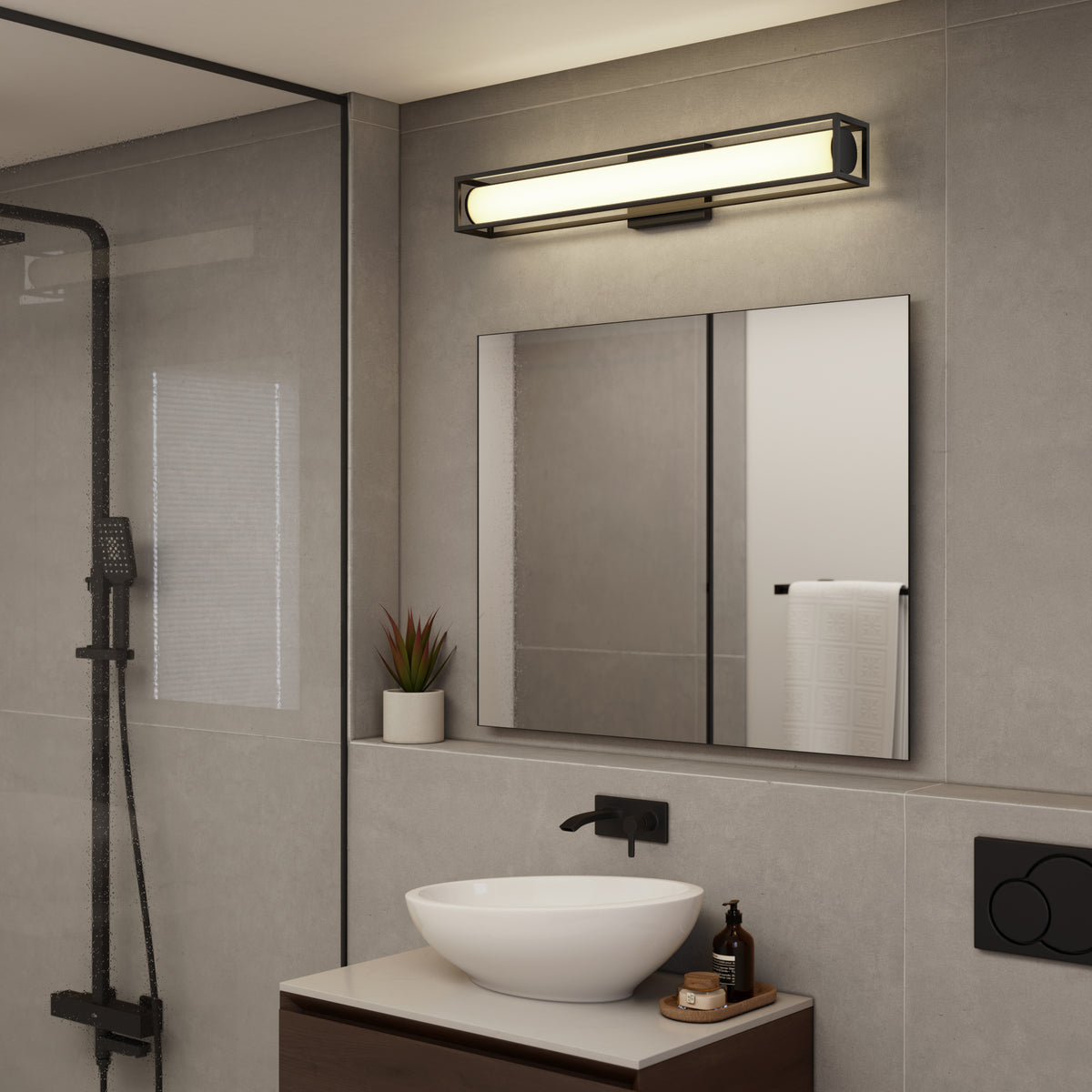 Venicia 27 pulg (69 cm) luminario de baño LED integrado para baño