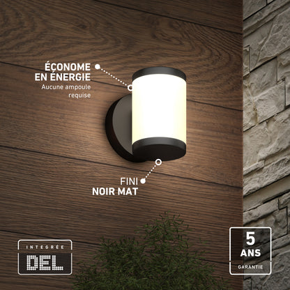 Artika Landon LED Outdoor Wall Light 2-Pack, matte black, energy-saving, dimmable, 5-yr warranty; ideal for wood exteriors.