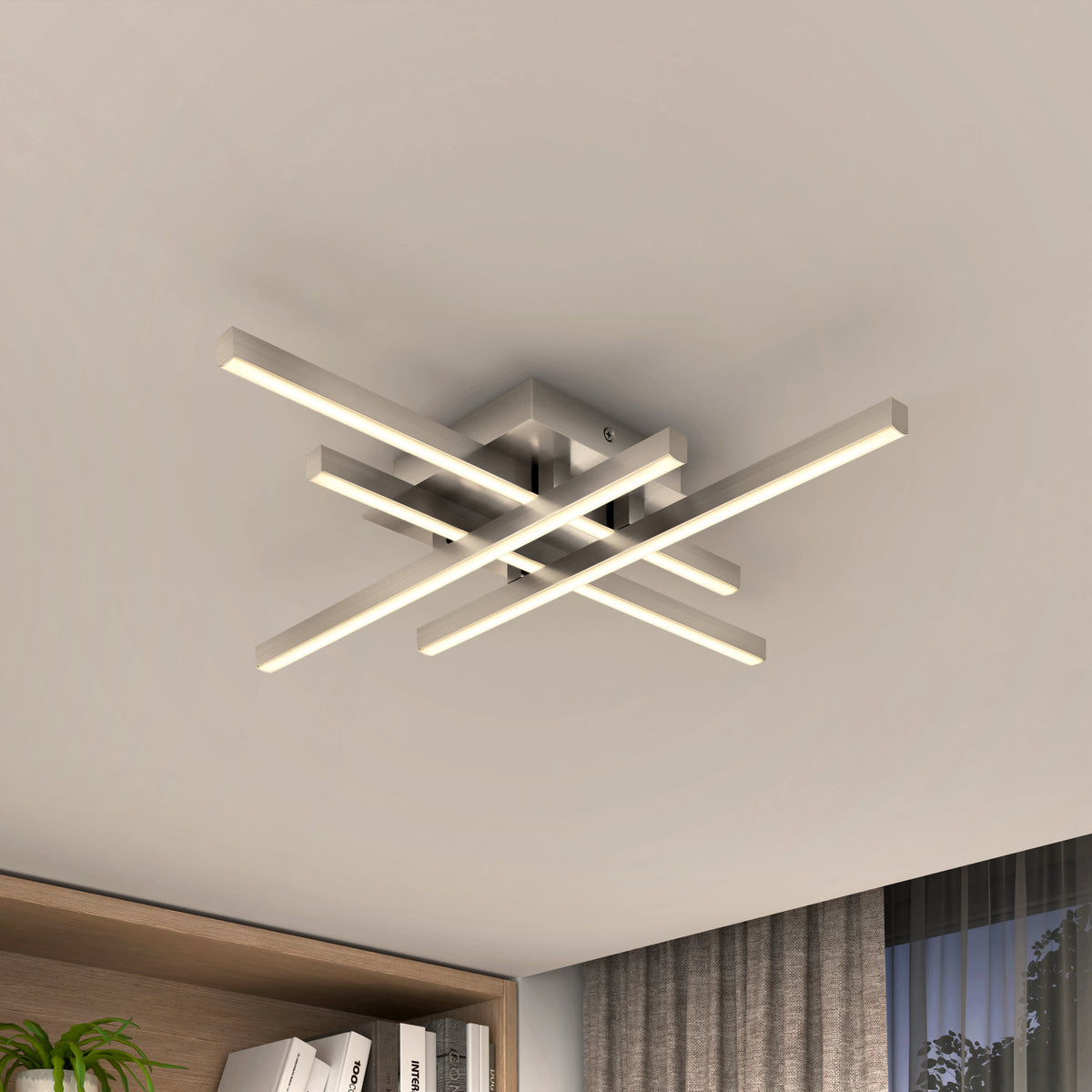 Grid 20 in. (51 cm) Modern LED Flush Mount Ceiling Light