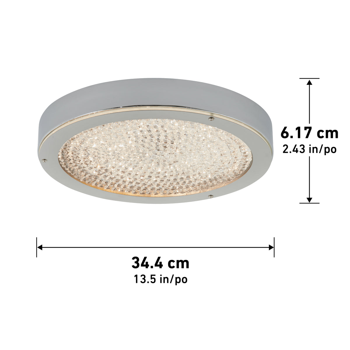 Glitter plafonnier à DEL 34 cm (14 po)